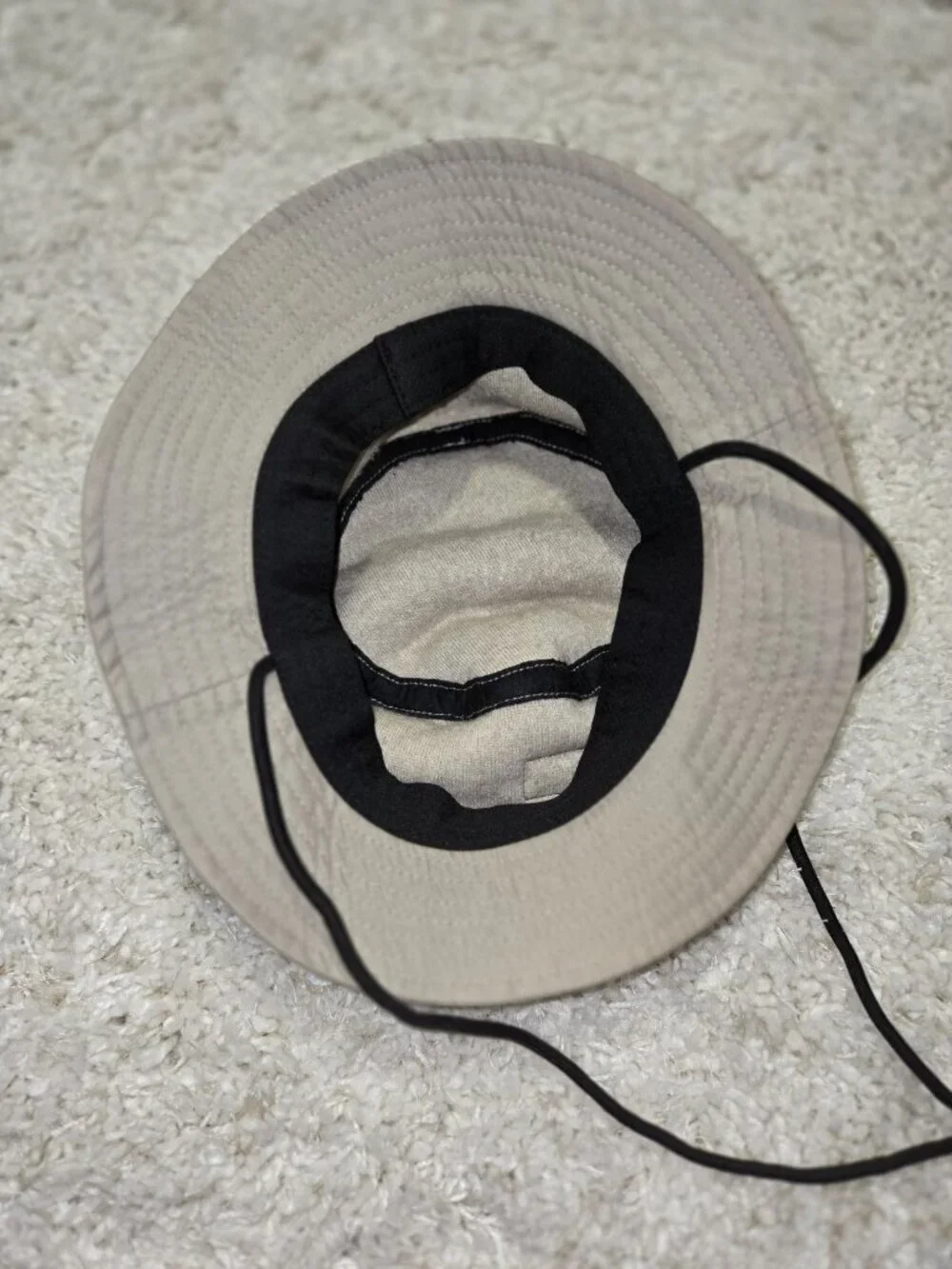 Bucket Hat KAVU Fur Ball Boonie Bucket Hat Sherpa Chalk Tan Adult Unisex OS